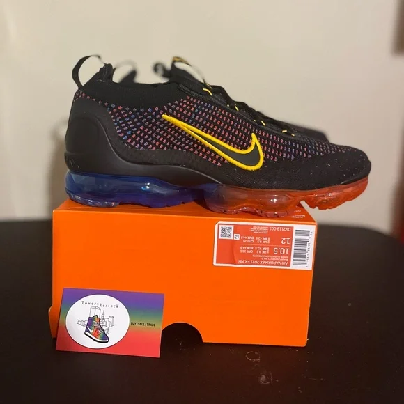 Nike Air VaporMax 2021 FK \'Black Multi\' Size 10.5 DV2118 001 NO BOX LID NEW Air Vapormax 2021 FK NN Men main image 3